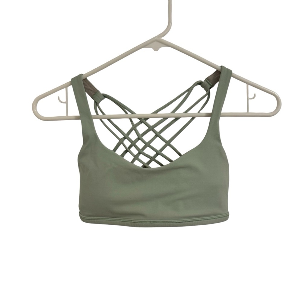 lululemon athletica Sage Green Strappy Sports Bra